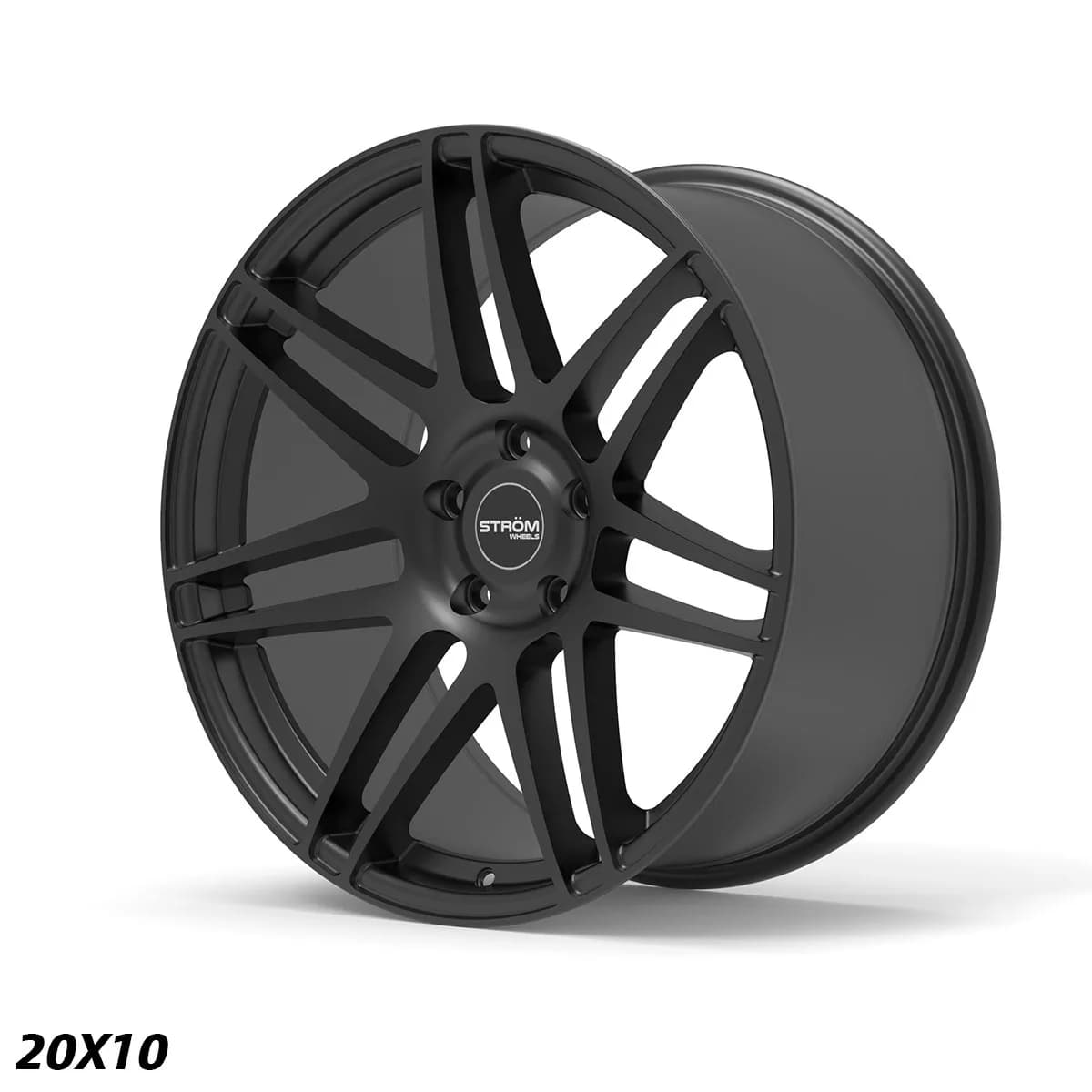 Легкосплавний диск 20" Strom STR3 20x10 ET40 5x114.3 Full сатиновий чорний - фото My Tuning Lab
