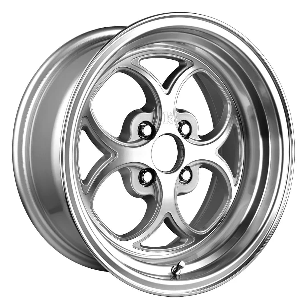 Легкосплавний диск 16" Klutch Wheels SL2 16x8 ET10 4x100 срібний з фрезерованою лицьовою частиною - фото My Tuning Lab