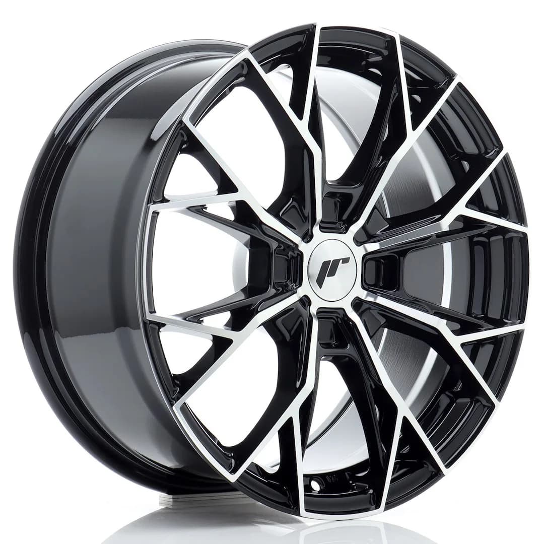 Легкосплавний диск 17" Japan Racing JR49 17x8 ET20-40 4H BLANK глянцевий чорний фрезерована лицьова частина - фото My Tuning Lab