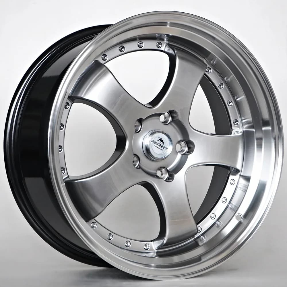 Легкосплавний диск 19" Forzza Flamber 19x8,5 ET30 5x112 насичений чорний/Lip Machined - фото My Tuning Lab