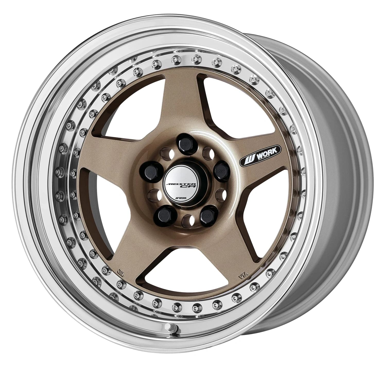 Легкосплавний диск 17" Work Wheels Meister CR01 17x8,5 BLANK Titanium золотий (HPG) - фото My Tuning Lab