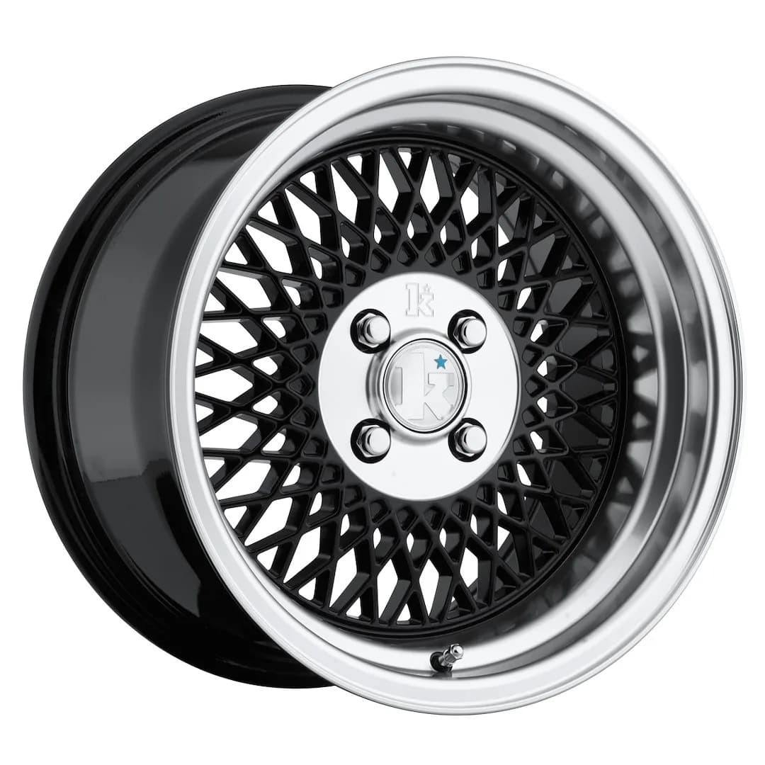 Легкосплавний диск 15" Klutch Wheels SL1 15x8,5 ET17 4x100 глянцевий чорний з фрезерований кант - фото My Tuning Lab