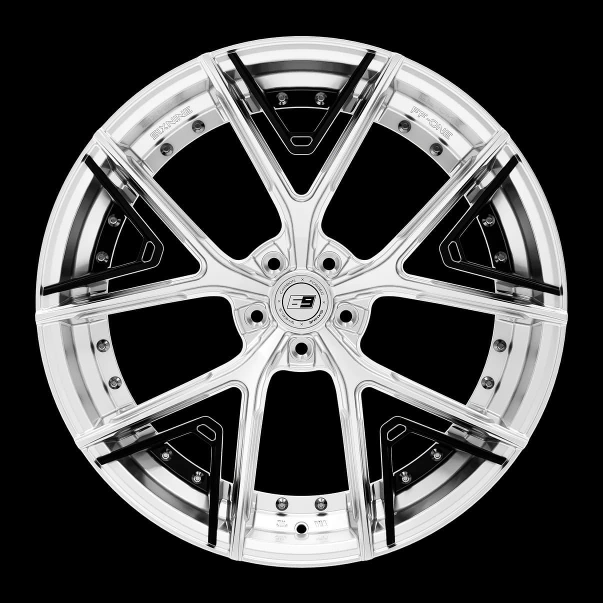 Накладка 20" V-One для диска Sixnine Wheels FF-ONE глянцевий чорний - комплект на 4 диски - фото My Tuning Lab