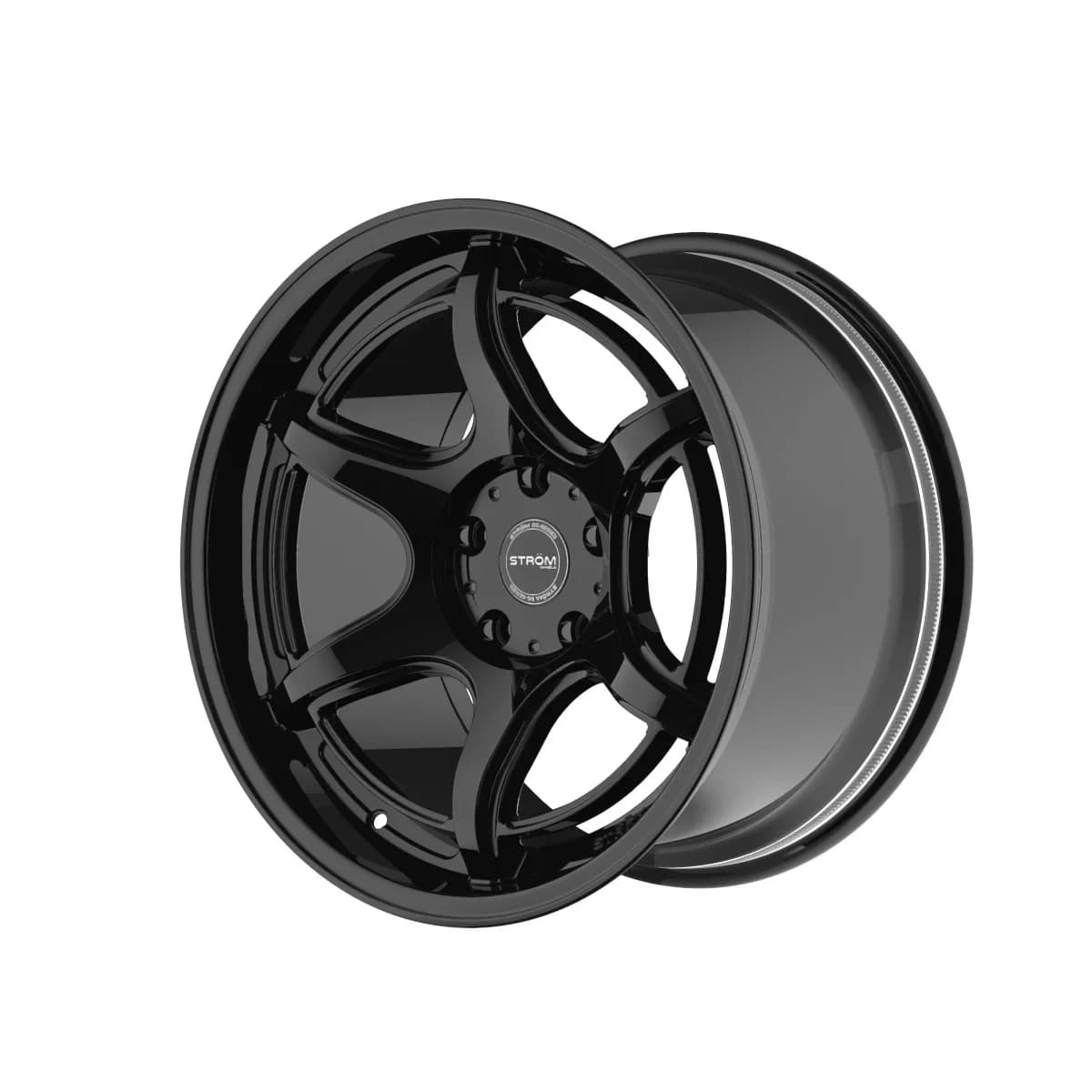 Легкосплавний диск 18" Strom DS-F45 18x9 ET30 5x114.3 повний глянець чорний - фото My Tuning Lab