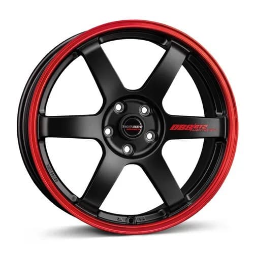 Легкосплавний диск 19" Borbet DB8GT2 19x8,5 ET45 5x114,3 black matt rim red - фото My Tuning Lab