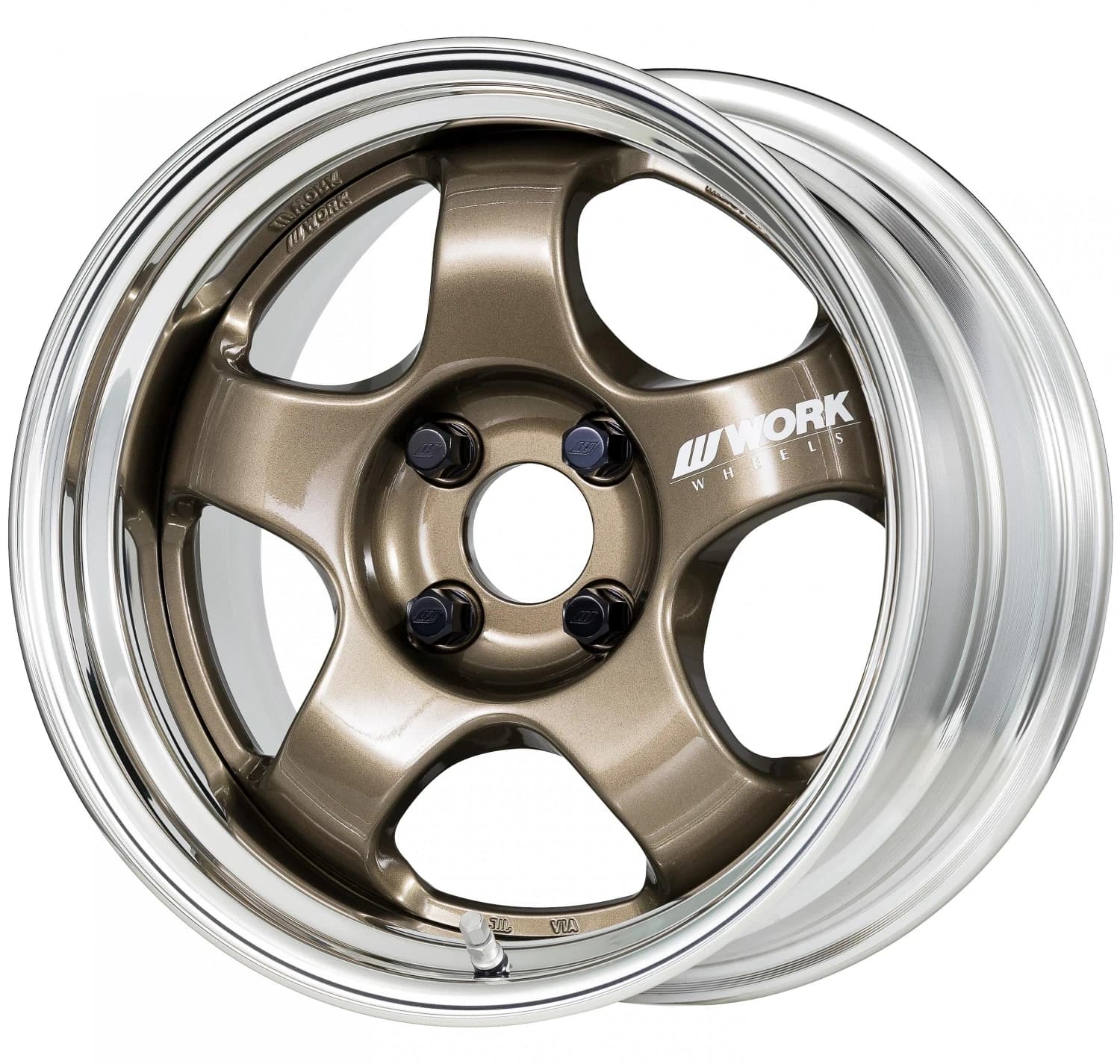 Легкосплавний диск 15" Work Wheels Meister S1-2P 15x9,5 BLANK Titanium золотий (HPG) - фото My Tuning Lab