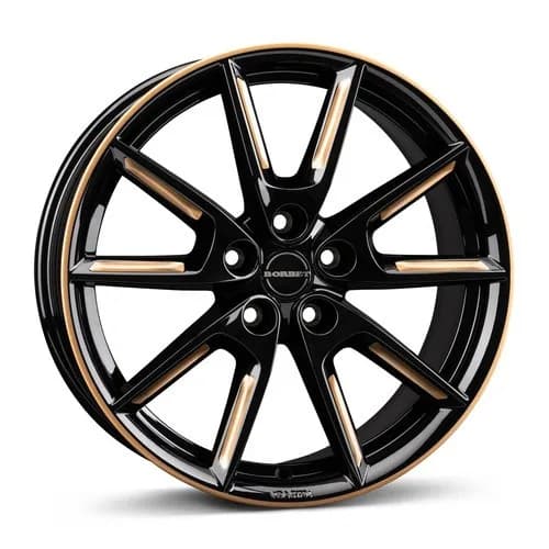Легкосплавний диск 19" Borbet LX19 19x8 ET50 5x114,3 чорний Glossy золотий Spoke Rim - фото My Tuning Lab