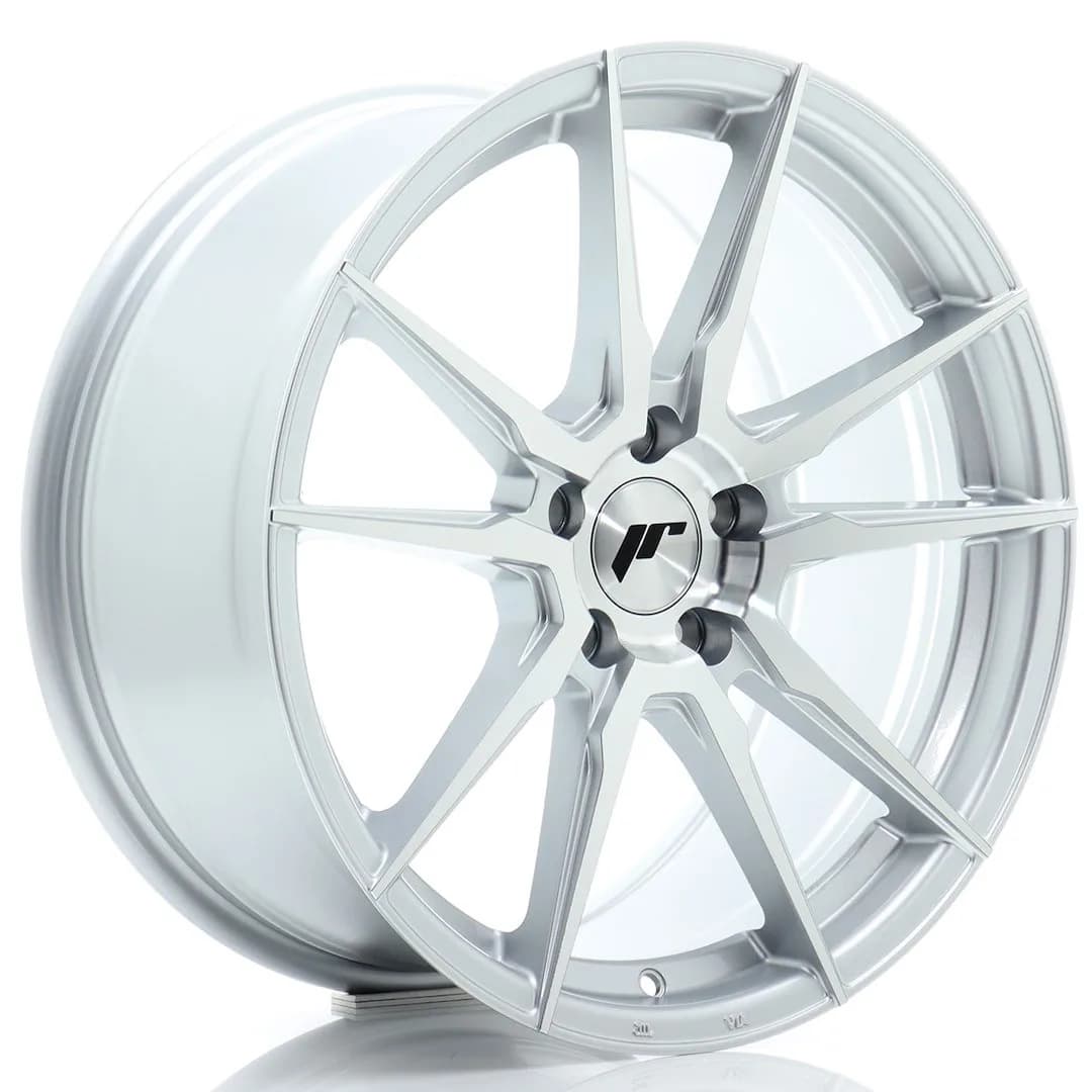 Легкосплавний диск 18" Japan Racing JR21 18x8 ET40 5x112 срібний з фрезерованою лицьовою частиною - фото My Tuning Lab