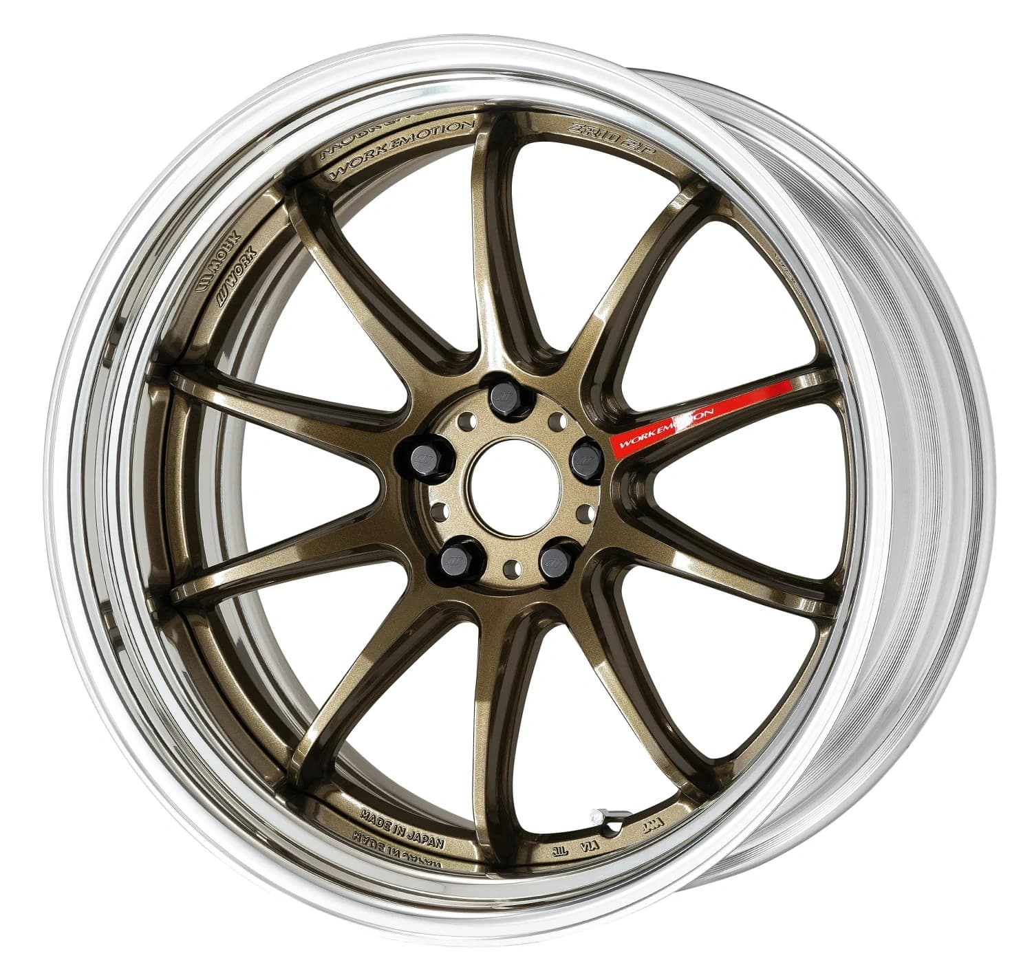 Легкосплавний диск 19" Work Wheels Work Emotion ZR10-2P Step Rim 19x9 BLANK Titanium бронза (HG) - фото My Tuning Lab