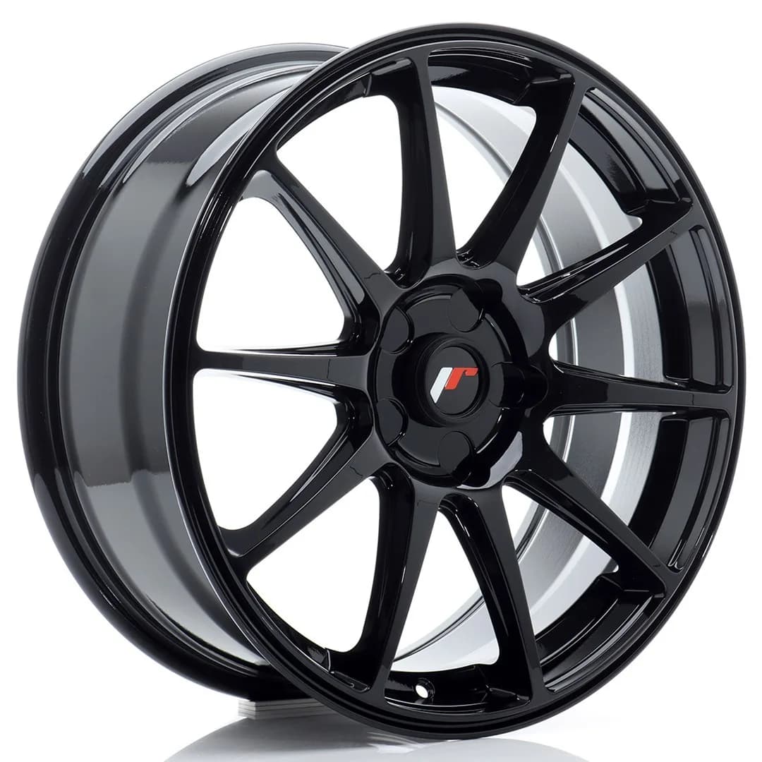 Легкосплавний диск 18" Japan Racing JR11 18x7,5 ET40 5x114,3 глянцевий чорний - фото My Tuning Lab