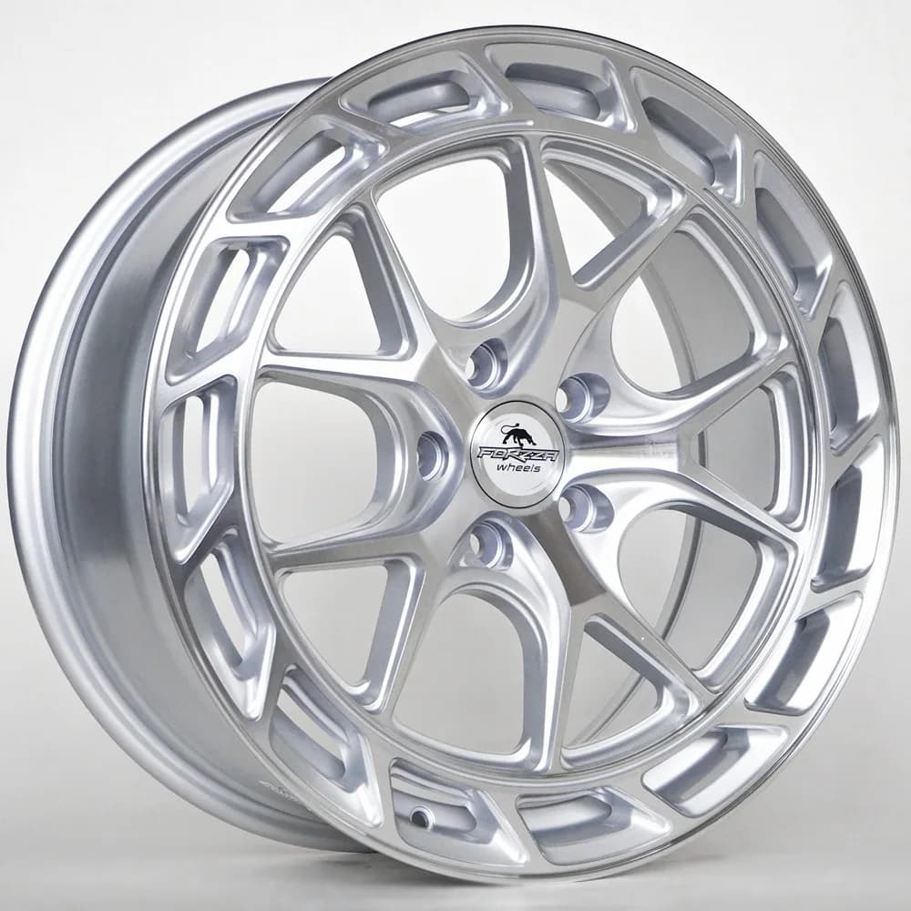 Легкосплавний диск 18" Forzza Saturn 18x8 ET45 5x112 срібний лицьова частина Machined - фото My Tuning Lab