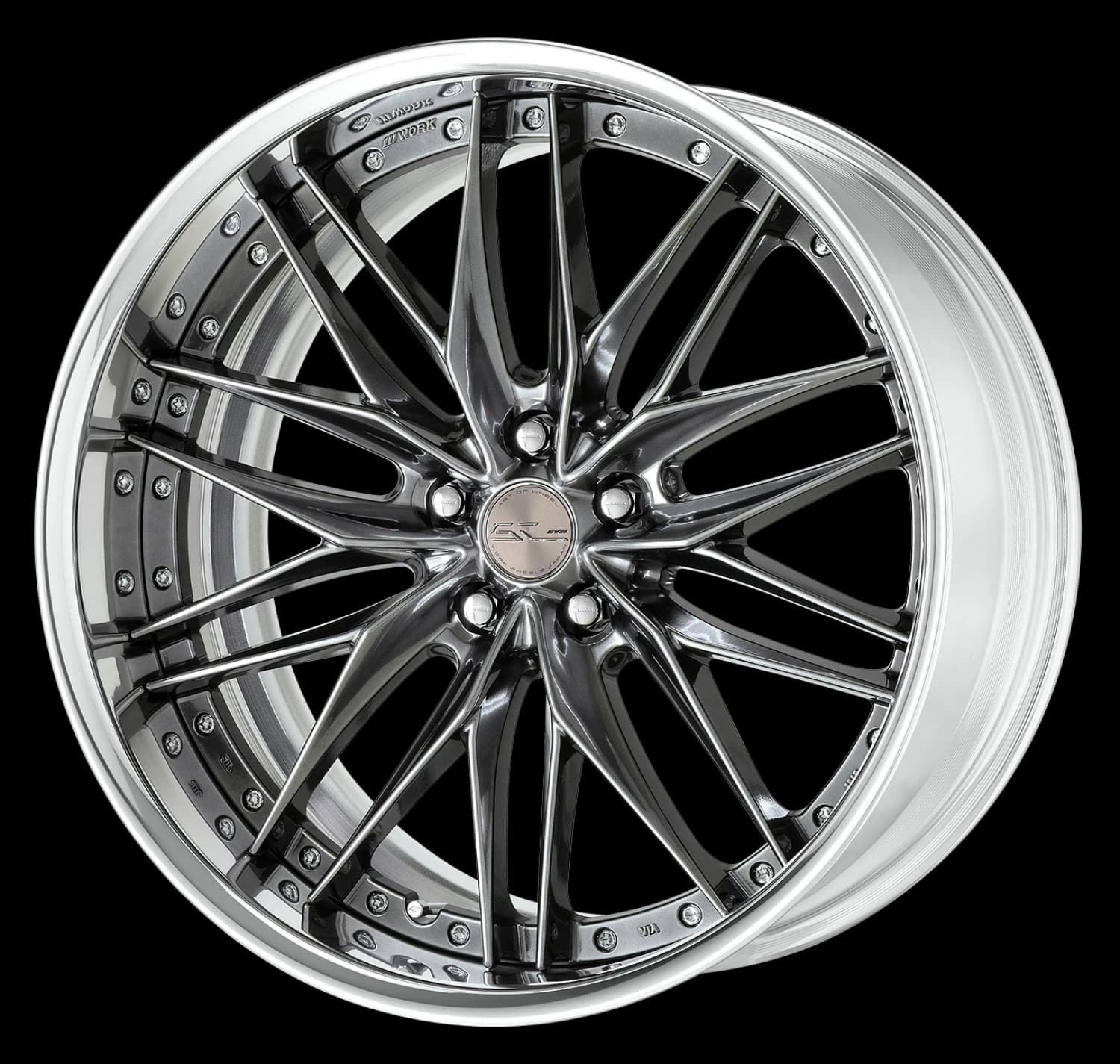 Легкосплавний диск 22" Work Wheels Schwert Quell 2 Step Rim 22x12 BLANK Glim чорний (GTK) - фото My Tuning Lab