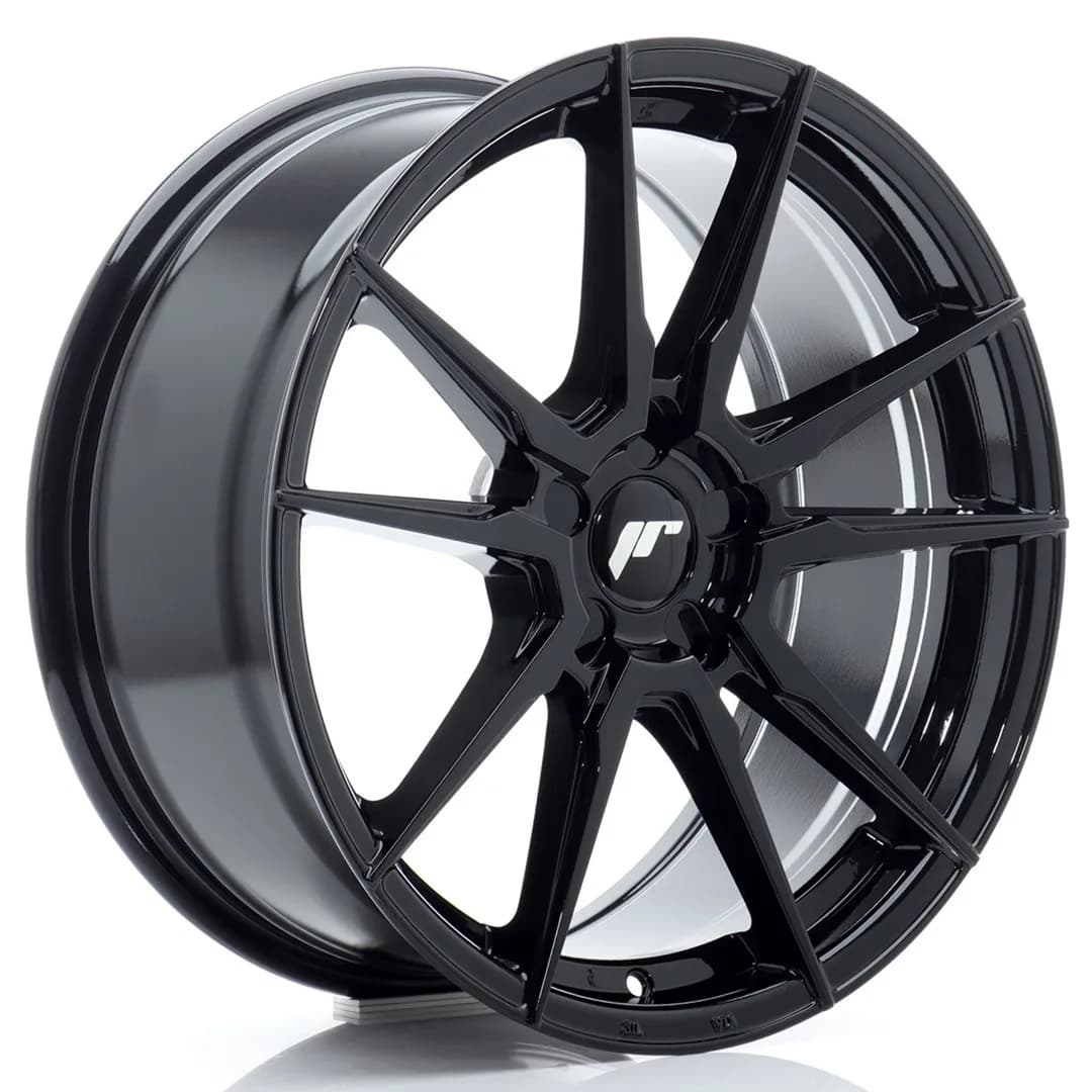 Легкосплавний диск 18" Japan Racing JR21 18x8 ET37 5x100 глянцевий чорний - фото My Tuning Lab
