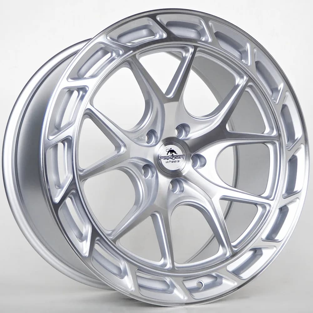 Легкосплавний диск 20" Forzza Saturn 20x10 ET40 5x112 срібний лицьова частина Machined - фото My Tuning Lab