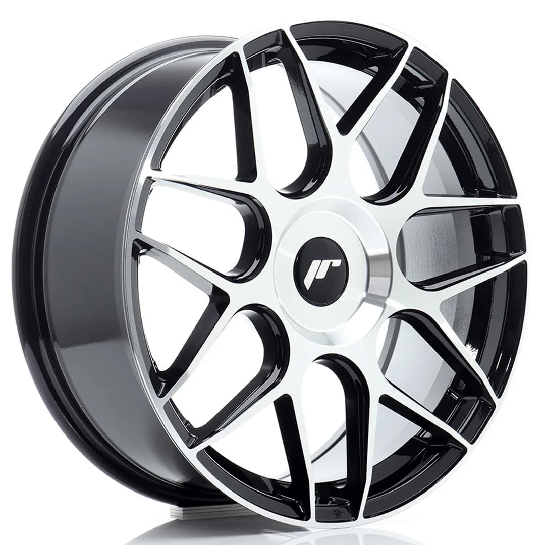 Легкосплавний диск 18" Japan Racing JR18 18x7,5 ET40 5x120 чорний Machined - фото My Tuning Lab