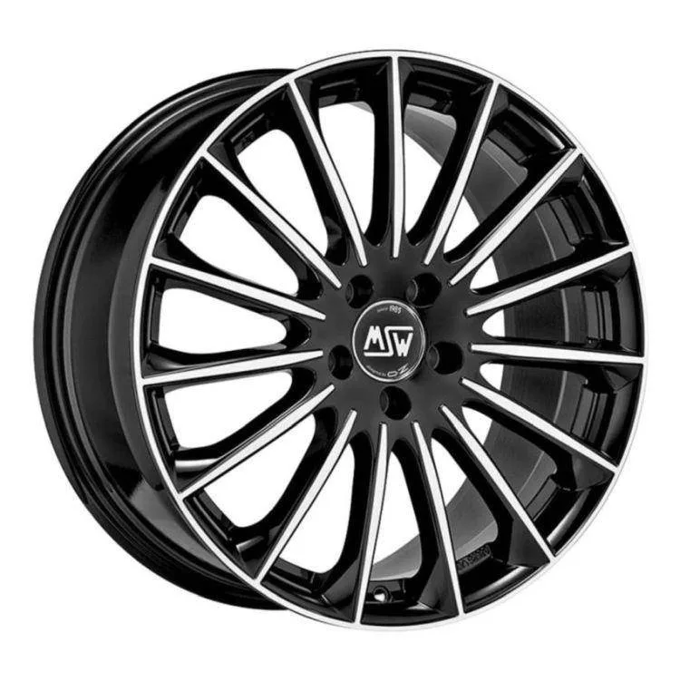 Легкосплавний диск 18" MSW 30 18x7,5 ET40 5x114,3 глянцевий чорний Full полірований - фото My Tuning Lab