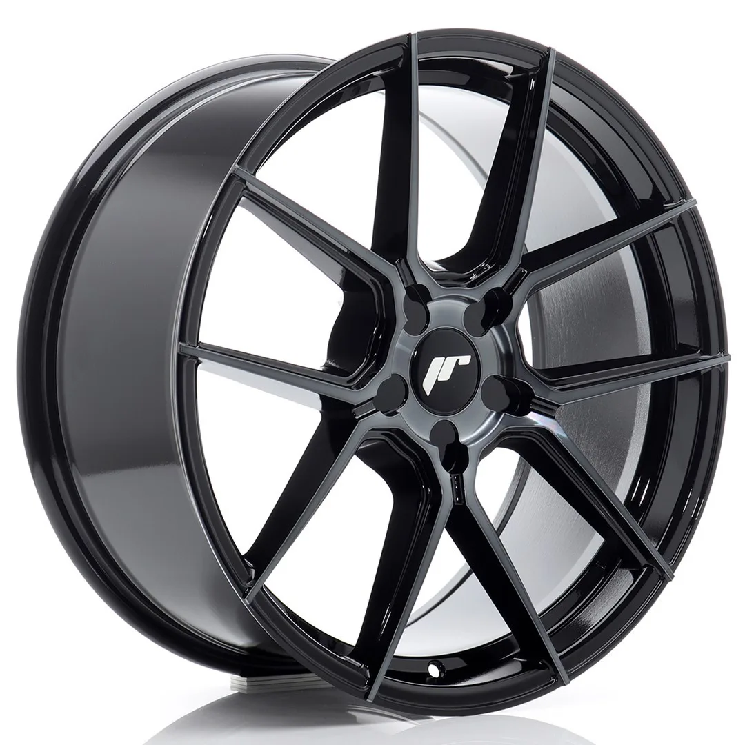 Легкосплавний диск 19" Japan Racing JR30 19x8,5 ET45 5x108 чорний Machined - фото My Tuning Lab