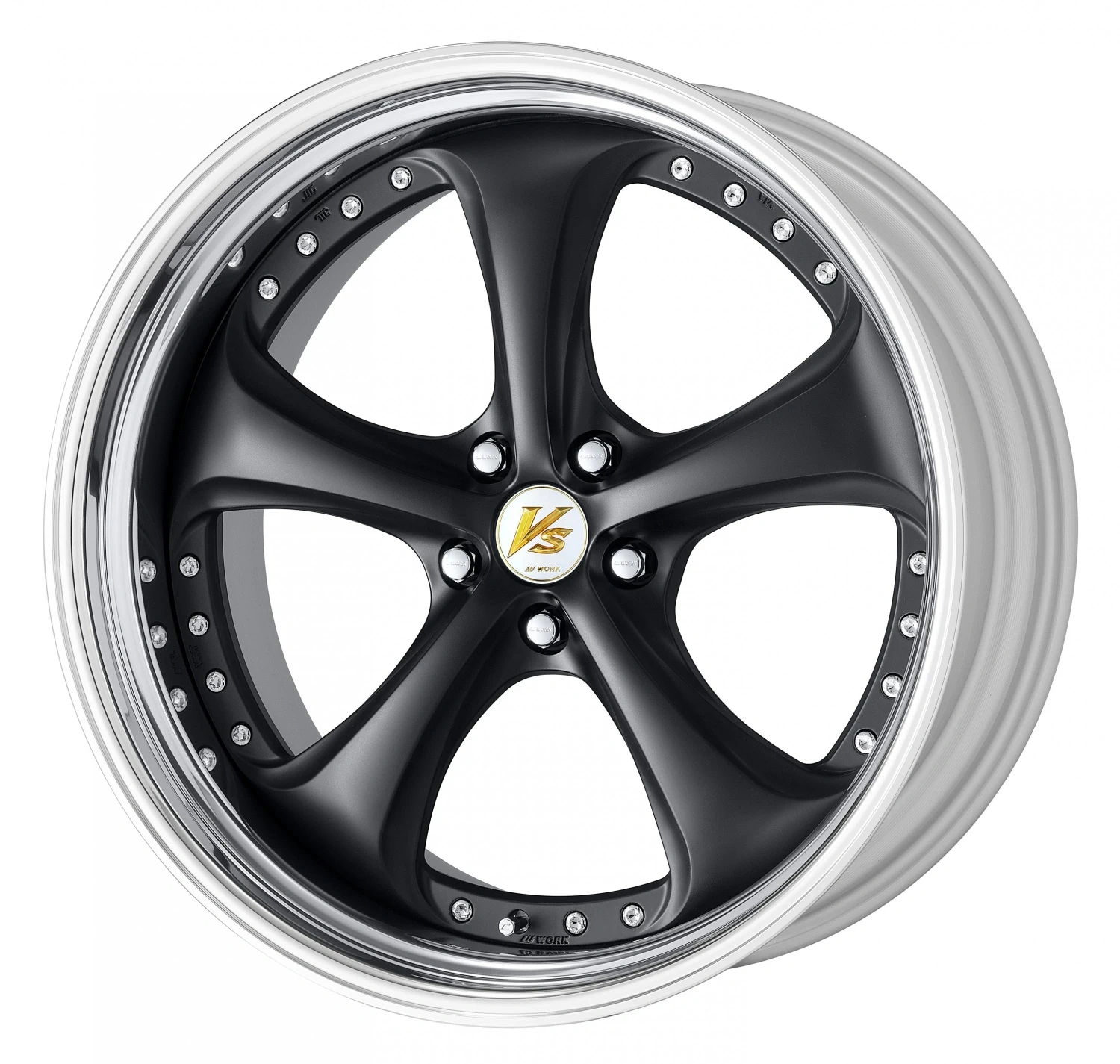 Легкосплавний диск 19" Work Wheels VS KF# Step Rim 19x9,5 BLANK Brilliant срібний чорний (BSB) - фото My Tuning Lab