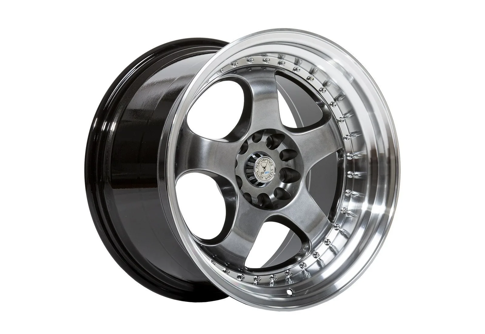 Легкосплавний диск 18" 59 North Wheels D-002 18x10.5 ET15 5x114.3/120 насичений чорний / полірований кант - фото My Tuning Lab