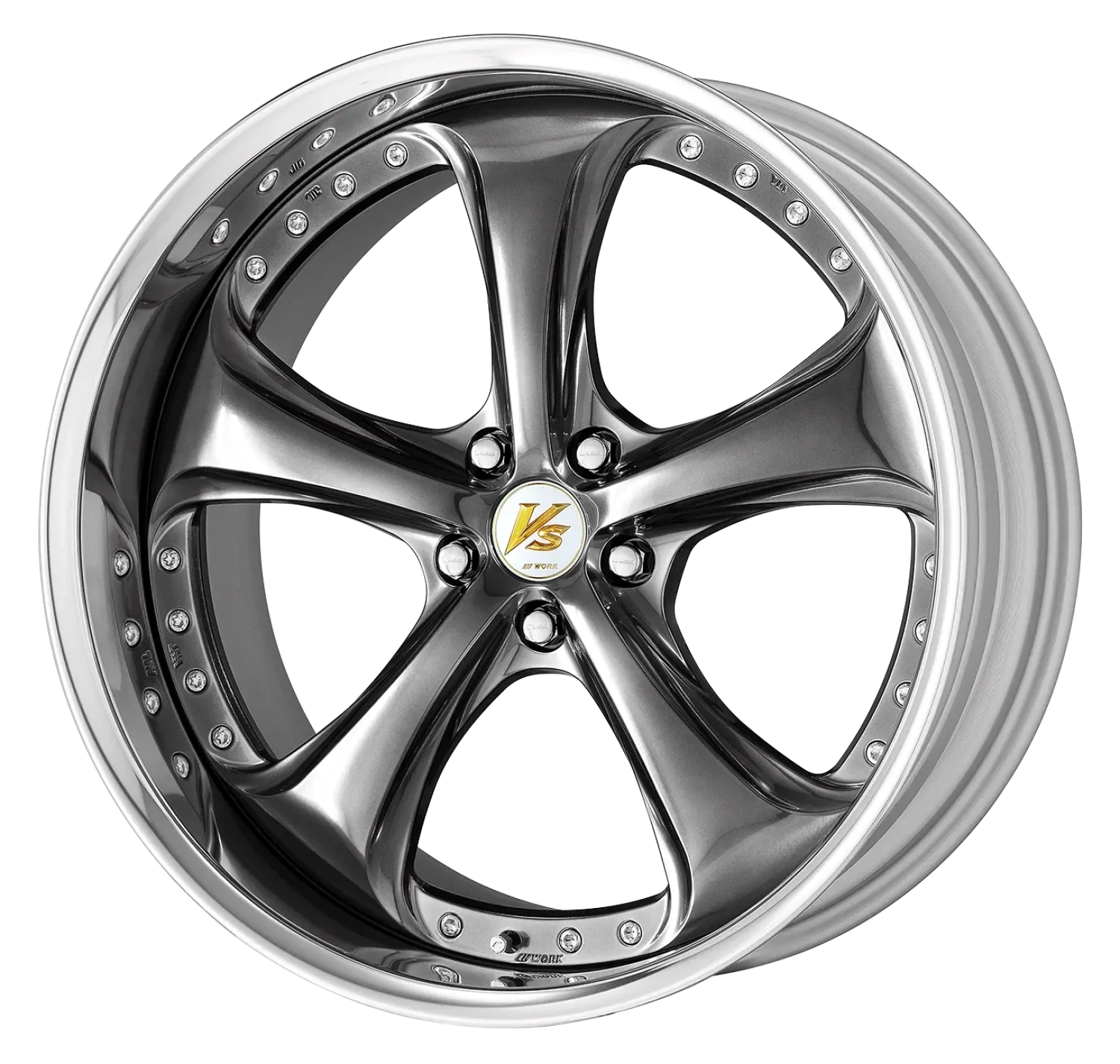 Легкосплавний диск 21" Work Wheels VS KF# 21x10,5 BLANK Brilliant срібний чорний (BSB) - фото My Tuning Lab