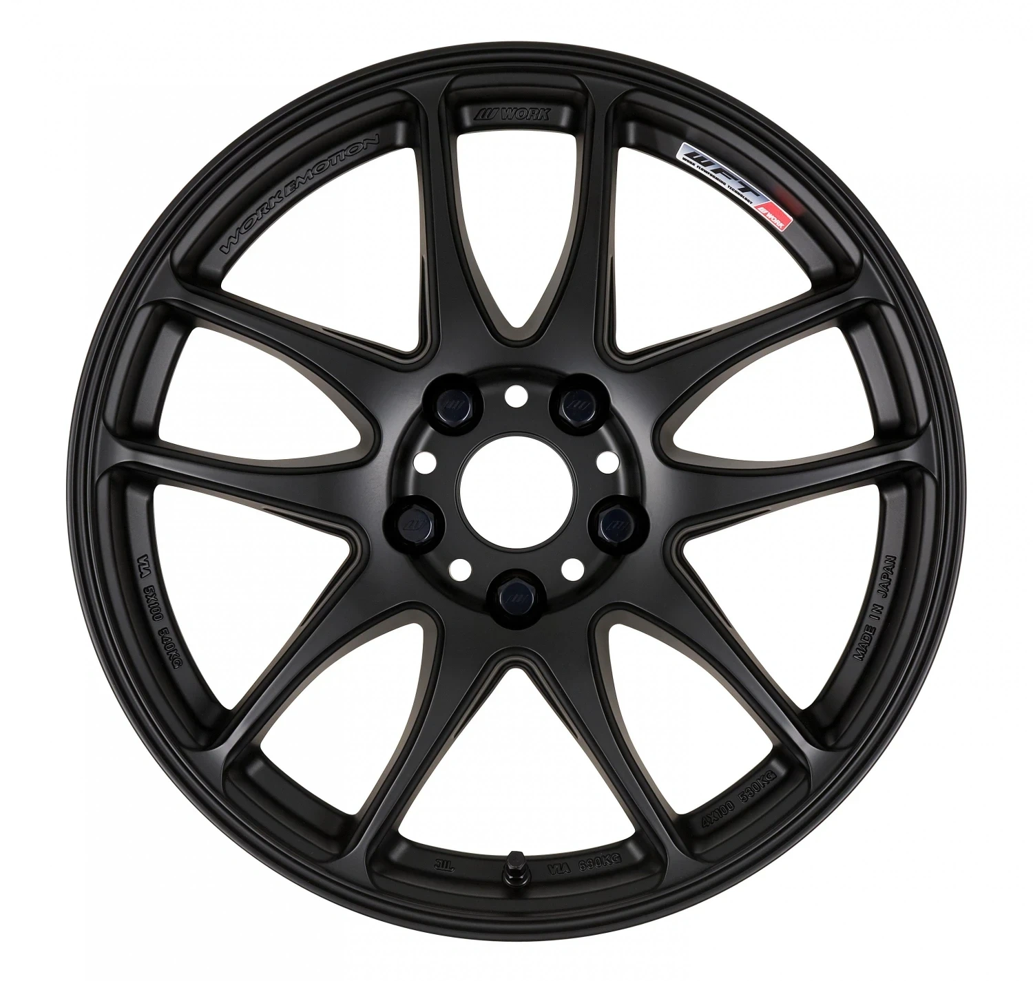 Легкосплавний диск 16" Work Wheels Work Emotion CR Kiwami 16x6,5 BLANK матовий чорний (MBL) - фото My Tuning Lab
