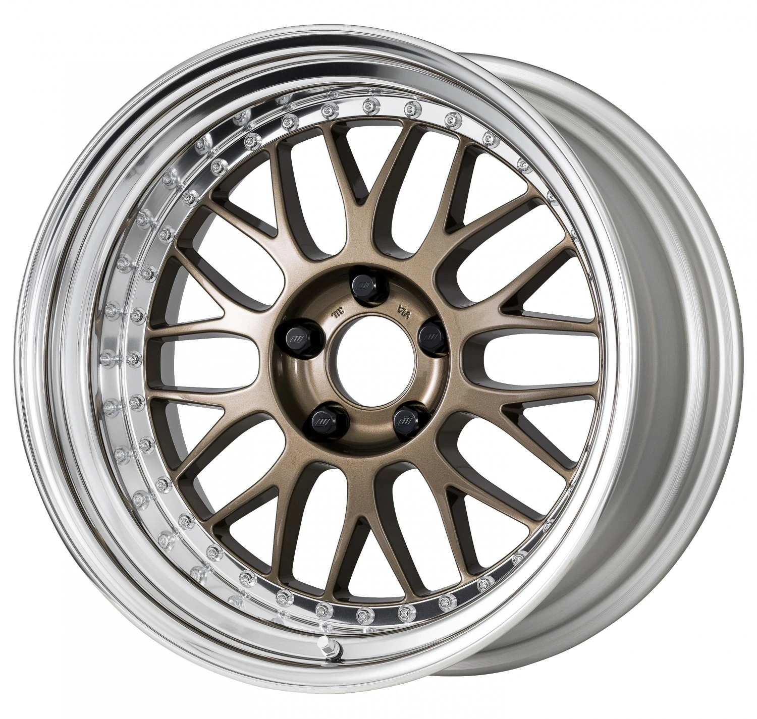 Легкосплавний диск 16" Work Wheels Meister M1-3P 16x7,5 BLANK Titanium золотий (HPG) - фото My Tuning Lab