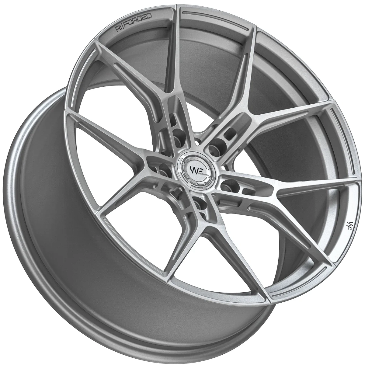 Легкосплавний диск 19" Wheelforce RACE.ONE 19x9 ET44 5x112 Frozen срібний - фото My Tuning Lab