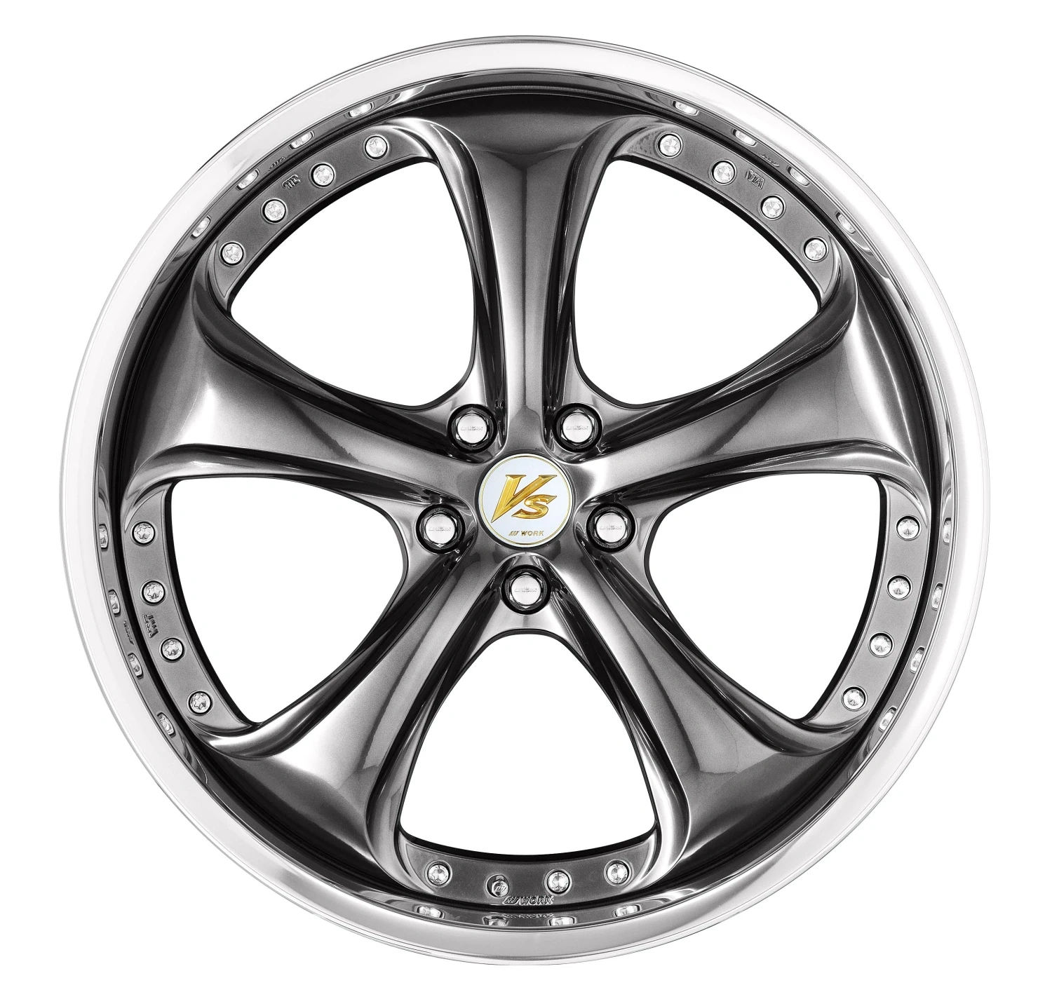 Легкосплавний диск 21" Work Wheels VS KF# 21x13,5 BLANK Brilliant срібний чорний (BSB) - фото My Tuning Lab