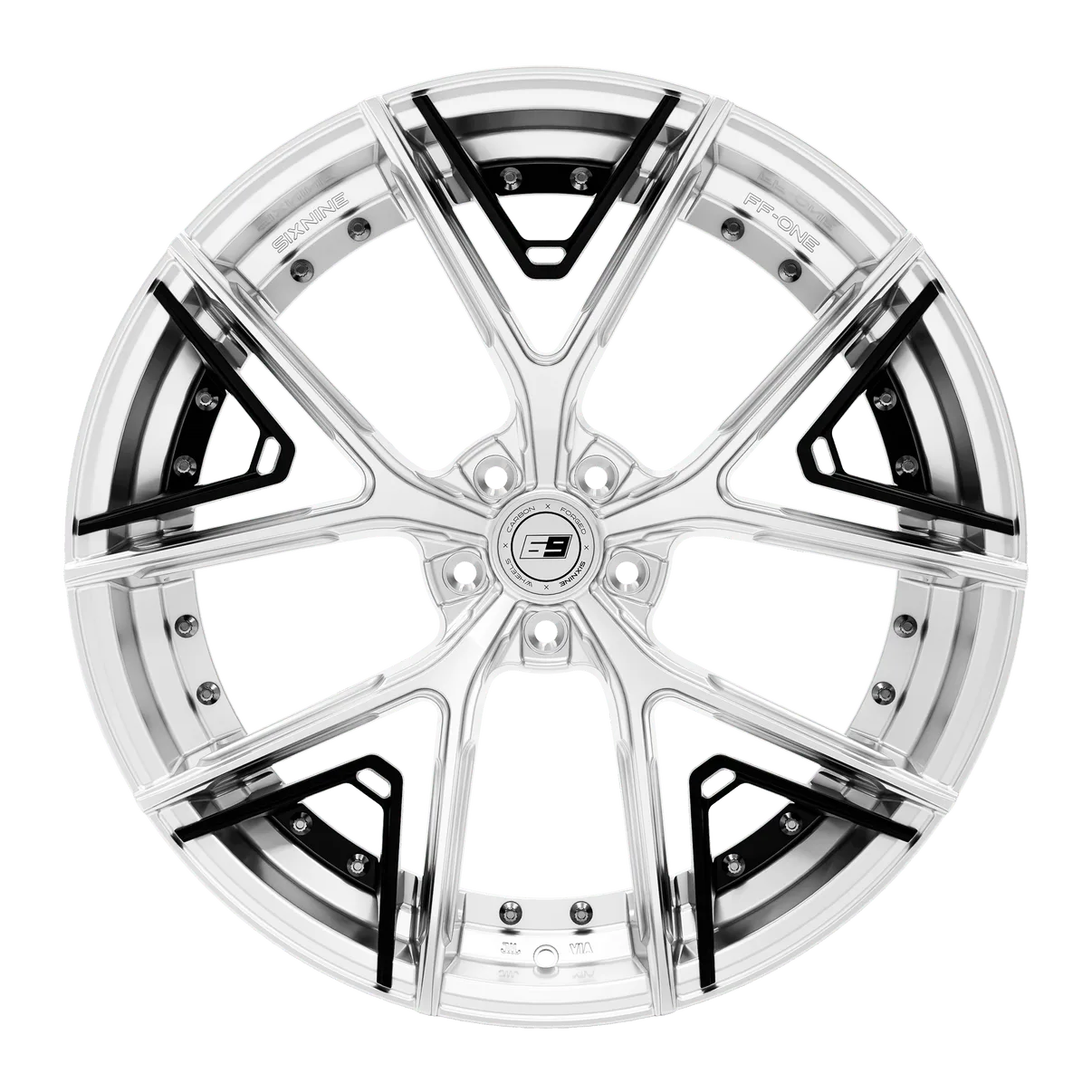 Накладка 20" V-One для диска Sixnine Wheels FF-ONE глянцевий чорний - комплект на 4 диски - фото My Tuning Lab