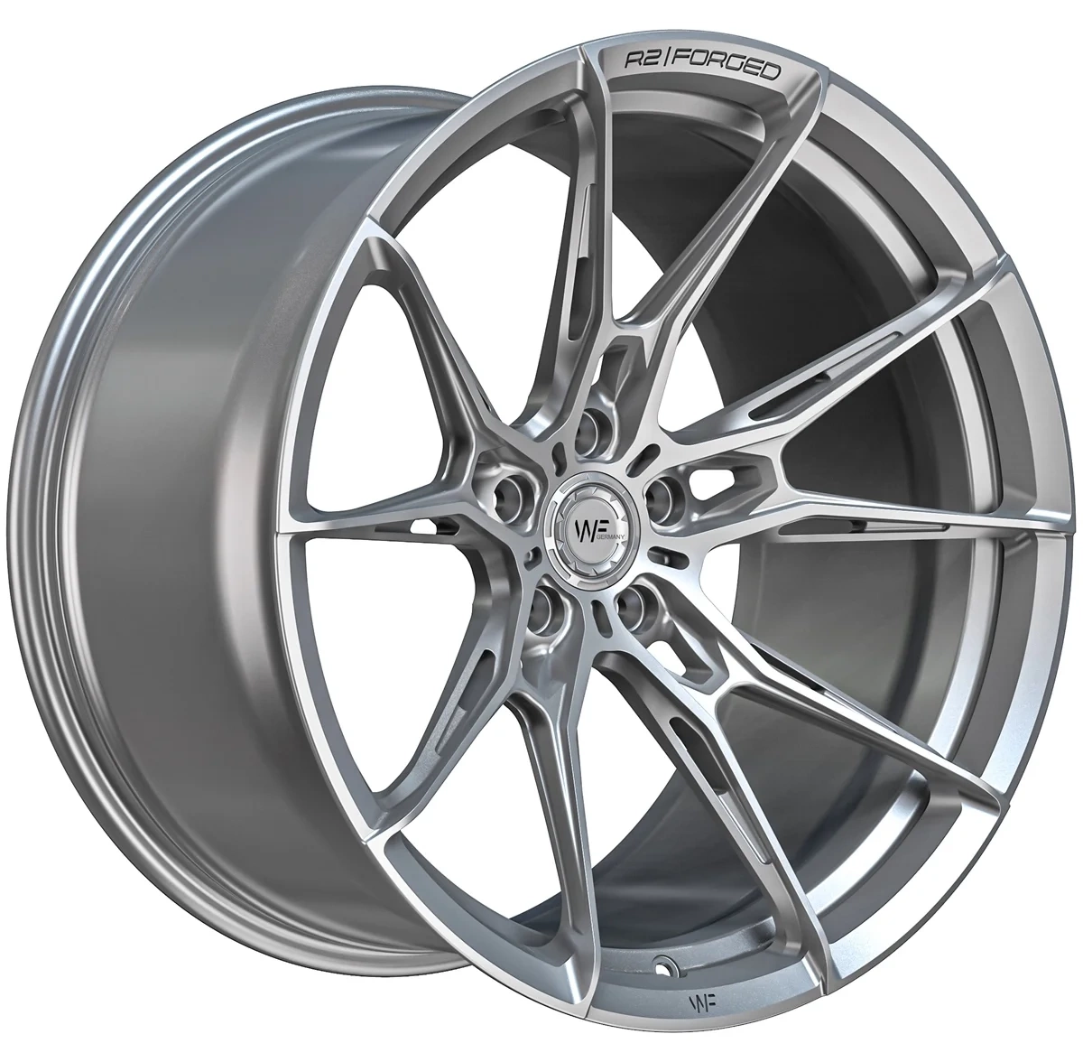 Легкосплавний диск 19" Wheelforce RACE.TWO 19x9 ET44 5x112 Frozen срібний - фото My Tuning Lab