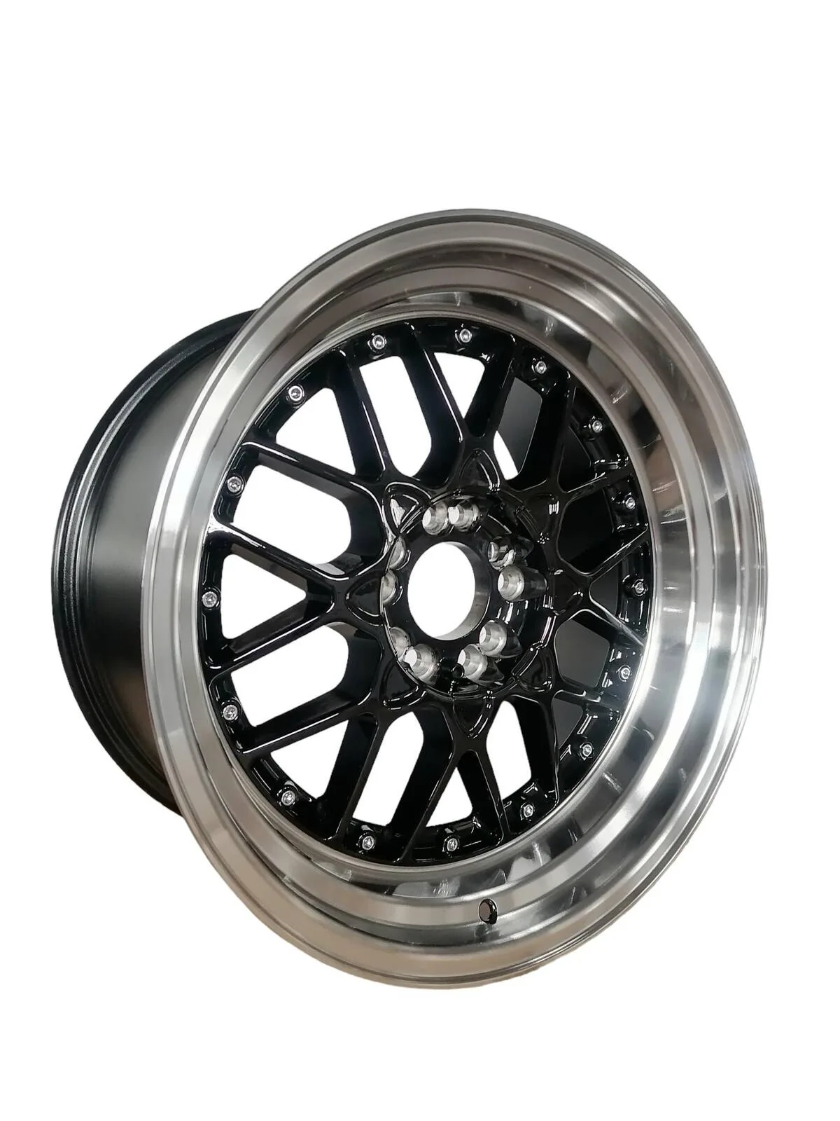 Легкосплавний диск 18" 59 North Wheels D-010 18x10 ET25 5x114,3/120 глянцевий чорний / полірований кант, хромовані заклепки - фото My Tuning Lab