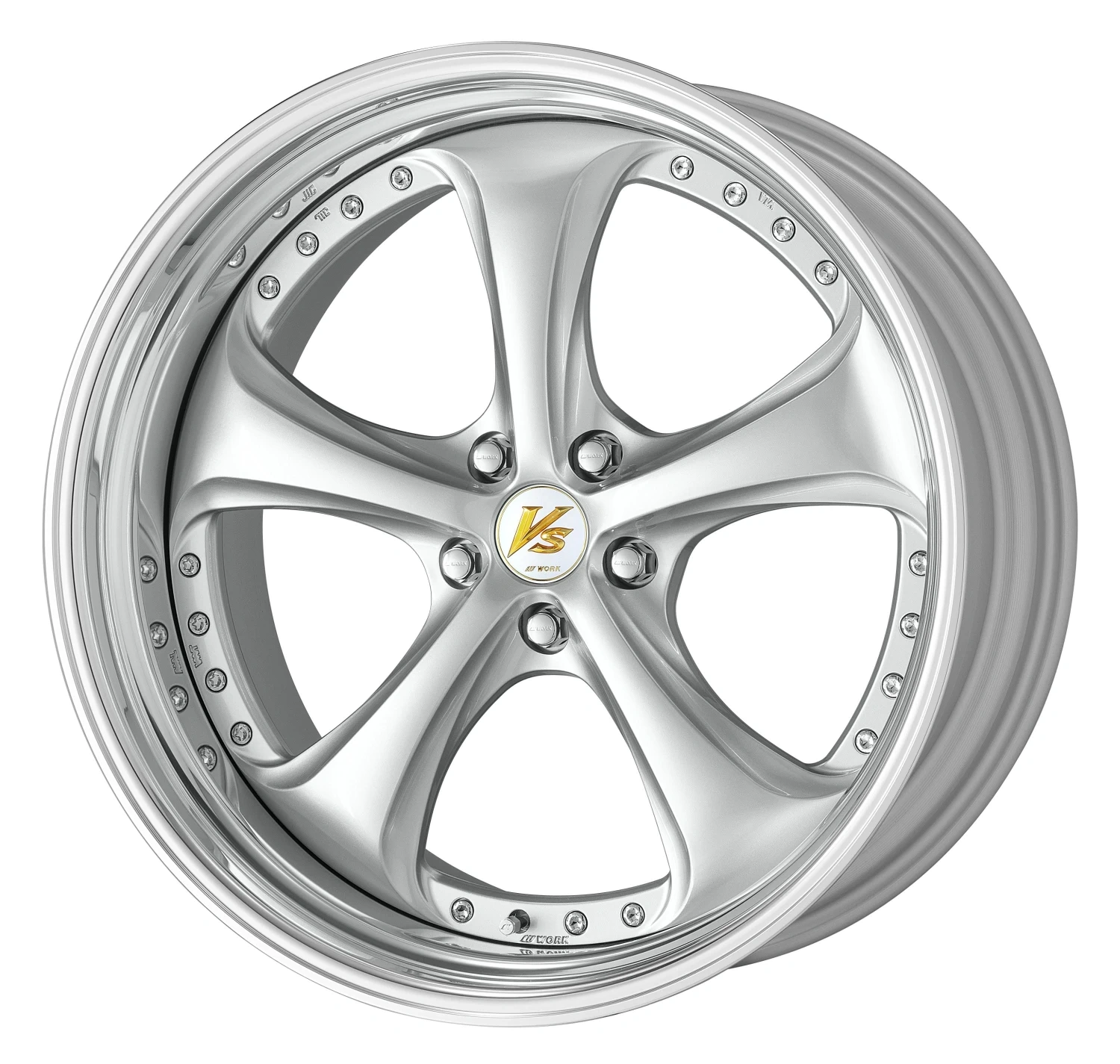 Легкосплавний диск 19" Work Wheels VS KF# Step Rim 19x10,5 BLANK Light Gray срібний (LGS) - фото My Tuning Lab