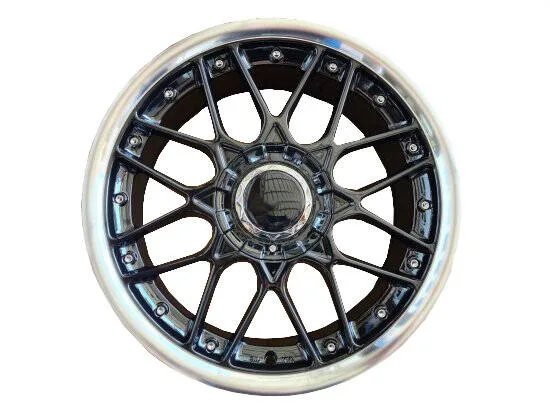 Легкосплавний диск 18" 59 North Wheels D-010 18x10 ET25 5x114,3/120 глянцевий чорний / полірований кант, хромовані заклепки - фото My Tuning Lab