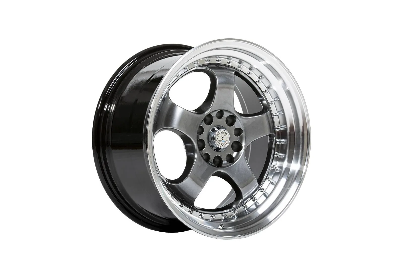 Легкосплавний диск 18" 59 North Wheels D-002 18x9.5 ET20 5x114/120 насичений чорний / полірований кант - фото My Tuning Lab