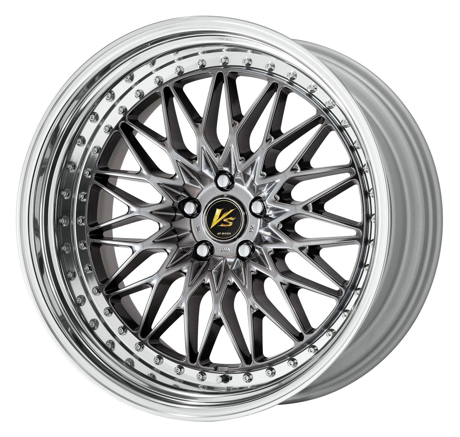 Легкосплавний диск 19" Work Wheels VS XV Step Rim 19x9 BLANK Brilliant срібний чорний (BSB) - фото My Tuning Lab