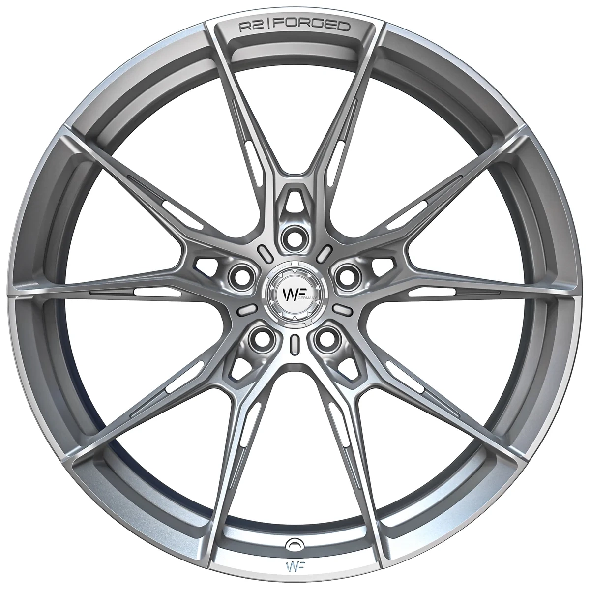 Легкосплавний диск 19" Wheelforce RACE.TWO 19x9 ET44 5x112 Frozen срібний - фото My Tuning Lab
