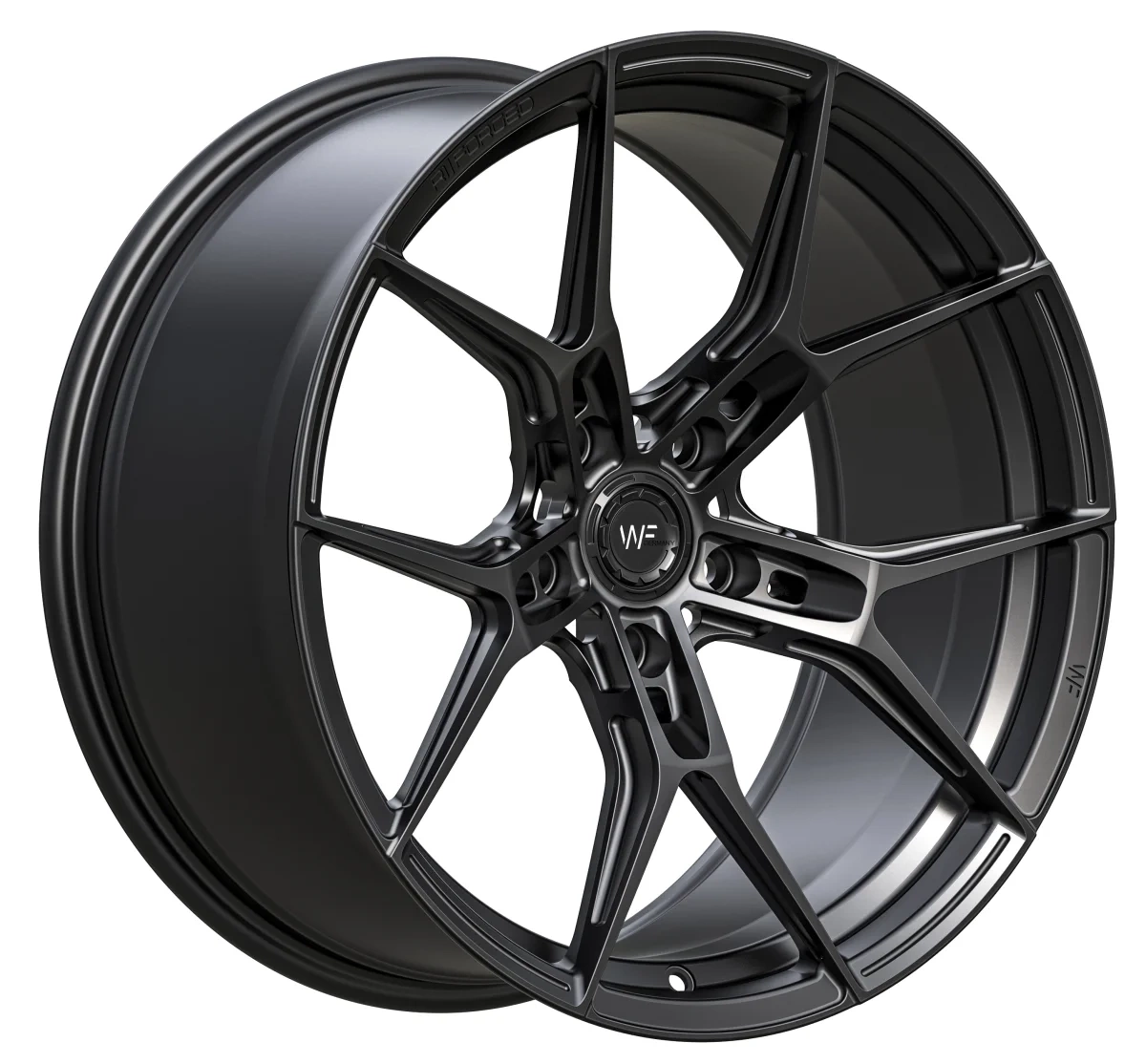 Легкосплавний диск 19" Wheelforce RACE.ONE 19x9,5 ET21 5x112 глибокий чорний - фото My Tuning Lab