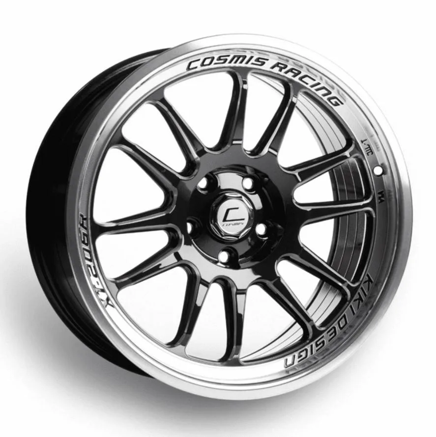 Легкосплавний диск Cosmis XT-206R FF 18x9,5 ET38 5x114,3 чорний з фрезерованим кантом, спиці - фото My Tuning Lab