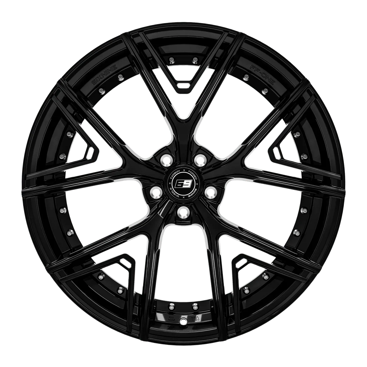 Накладка 20" V-One для диска Sixnine Wheels FF-ONE глянцевий чорний - комплект на 4 диски - фото My Tuning Lab