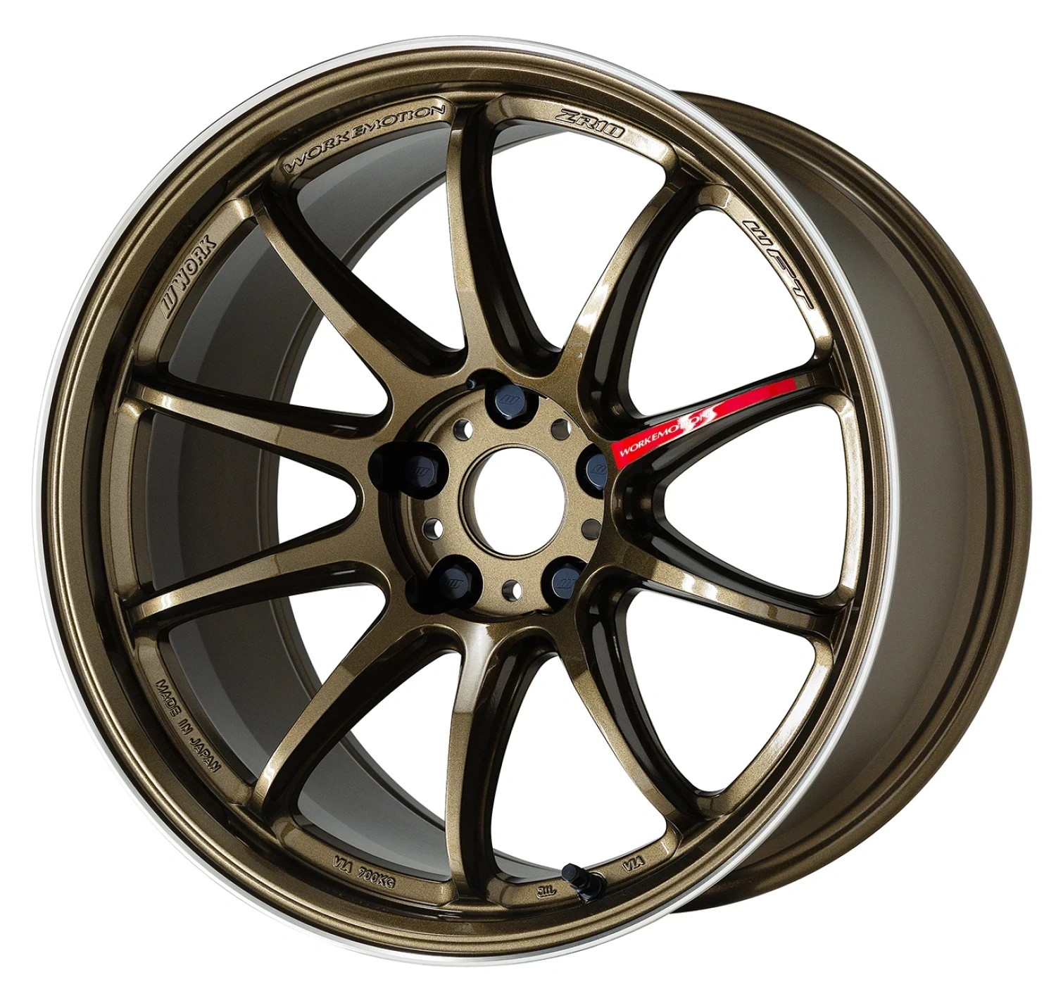 Легкосплавний диск 16" Work Wheels Work Emotion ZR10 16x5,5 BLANK Titanium Diamond Lip Cut (HGLC) - фото My Tuning Lab