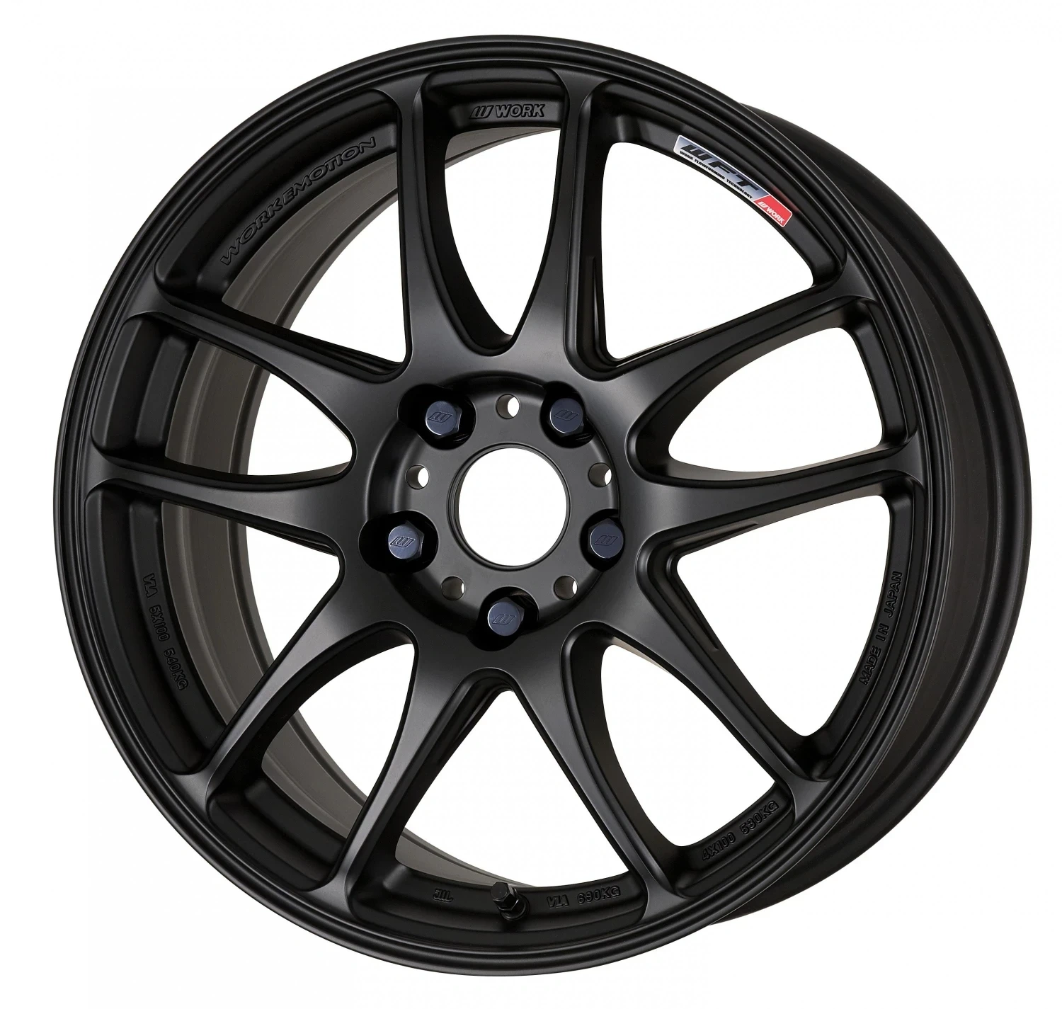 Легкосплавний диск 16" Work Wheels Work Emotion CR Kiwami 16x5,5 BLANK матовий чорний (MBL) - фото My Tuning Lab